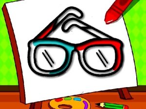 Easy Kids Coloring Glasses Online Game